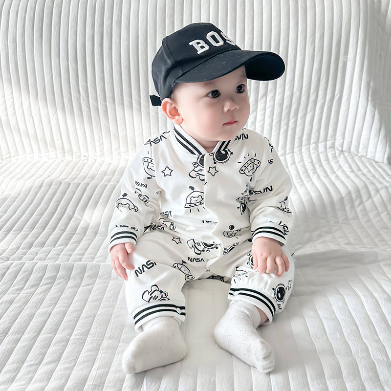 Baby Unisex Cartoon Print Jumpsuits Wholesale 230228491