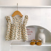 Load image into Gallery viewer, 2 Pieces Set Baby Girls Flower Print Tank Tops And Shorts Wholesale 230228502
