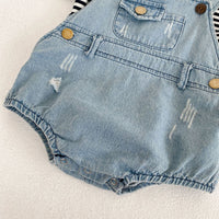 Load image into Gallery viewer, Baby Girls Striped T-Shirts And Ripped Rompers Wholesale 230228517
