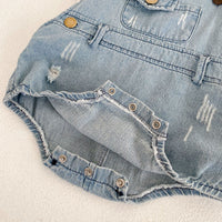 Load image into Gallery viewer, Baby Girls Striped T-Shirts And Ripped Rompers Wholesale 230228517
