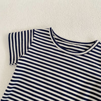 Load image into Gallery viewer, Baby Girls Striped T-Shirts And Ripped Rompers Wholesale 230228517

