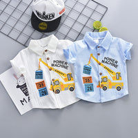 Load image into Gallery viewer, Baby Kid Boys Car Print Shirts Wholesale 23022860
