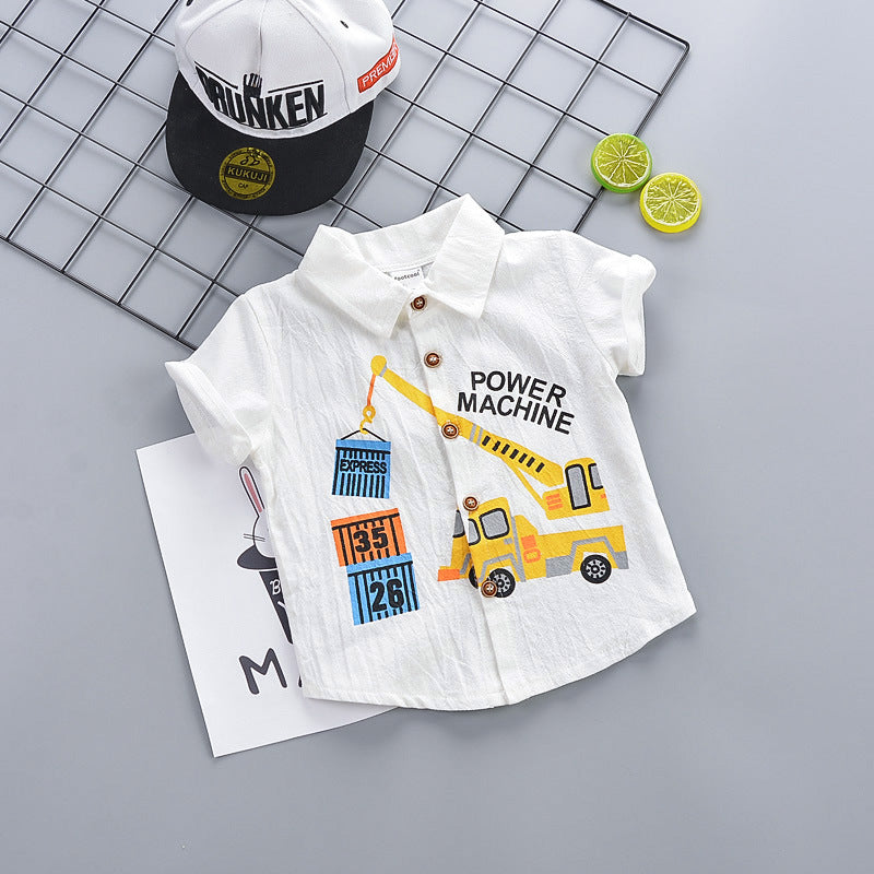 Baby Kid Boys Car Print Shirts Wholesale 23022860