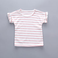 Load image into Gallery viewer, 2 Pieces Set Baby Kid Girls Striped T-Shirts And Cartoon Rompers Wholesale 23022867
