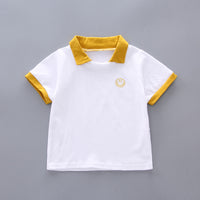 Load image into Gallery viewer, 2 Pieces Set Baby Kid Boys Expression T-Shirts And Striped Shorts Wholesale 23022871
