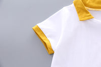 Load image into Gallery viewer, 2 Pieces Set Baby Kid Boys Expression T-Shirts And Striped Shorts Wholesale 23022871
