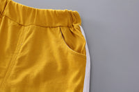 Load image into Gallery viewer, 2 Pieces Set Baby Kid Boys Expression T-Shirts And Striped Shorts Wholesale 23022871
