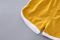 Load image into Gallery viewer, 2 Pieces Set Baby Kid Boys Expression T-Shirts And Striped Shorts Wholesale 23022871
