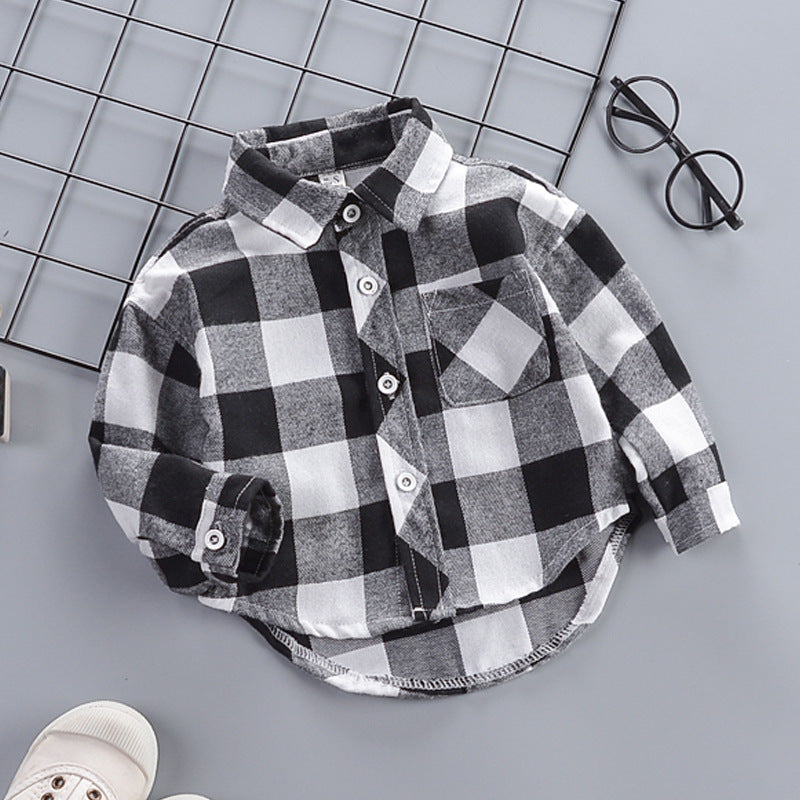 Baby Kid Boys Letters Checked Shirts Wholesale 23022880