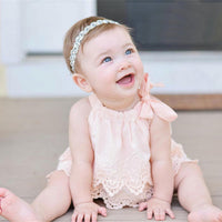 Load image into Gallery viewer, Baby Girls Solid Color Lace Rompers Wholesale 23030202
