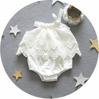 Load image into Gallery viewer, Baby Girls Solid Color Lace Rompers Wholesale 23030202
