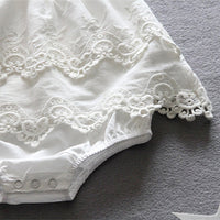 Load image into Gallery viewer, Baby Girls Solid Color Lace Rompers Wholesale 23030202
