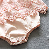 Load image into Gallery viewer, Baby Girls Solid Color Lace Rompers Wholesale 23030202
