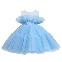 Load image into Gallery viewer, Baby Kid Girls Solid Color Bow Dressy Dresses Princess Dresses Wholesale 230302112

