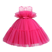 Load image into Gallery viewer, Baby Kid Girls Solid Color Bow Dressy Dresses Princess Dresses Wholesale 230302112
