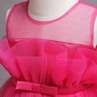 Load image into Gallery viewer, Baby Kid Girls Solid Color Bow Dressy Dresses Princess Dresses Wholesale 230302112
