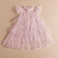 Load image into Gallery viewer, Kid Girls Solid Color Star Dresses Princess Dresses Wholesale 230302171
