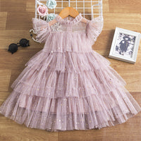 Load image into Gallery viewer, Kid Girls Solid Color Star Dresses Princess Dresses Wholesale 230302171
