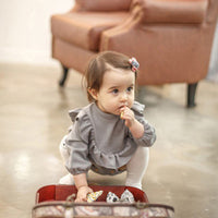 Load image into Gallery viewer, Baby Girls Solid Color Rompers Wholesale 23030219
