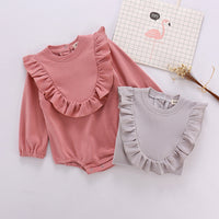 Load image into Gallery viewer, Baby Girls Solid Color Rompers Wholesale 23030219
