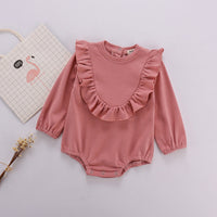 Load image into Gallery viewer, Baby Girls Solid Color Rompers Wholesale 23030219
