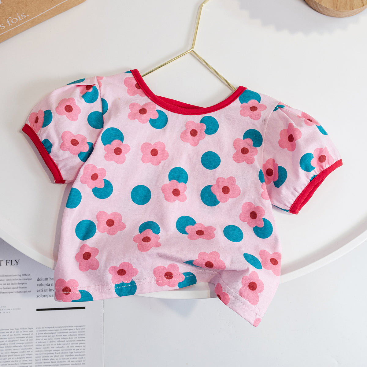 Baby Kid Girls Flower Print T-Shirts Wholesale 230302193