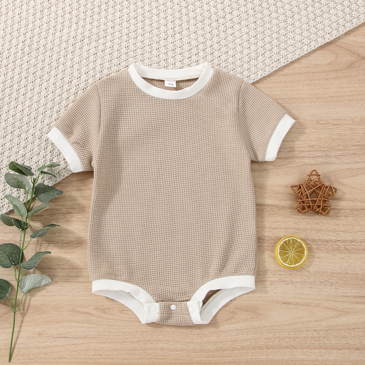 Baby Unisex Solid Color Rompers Wholesale 230302199