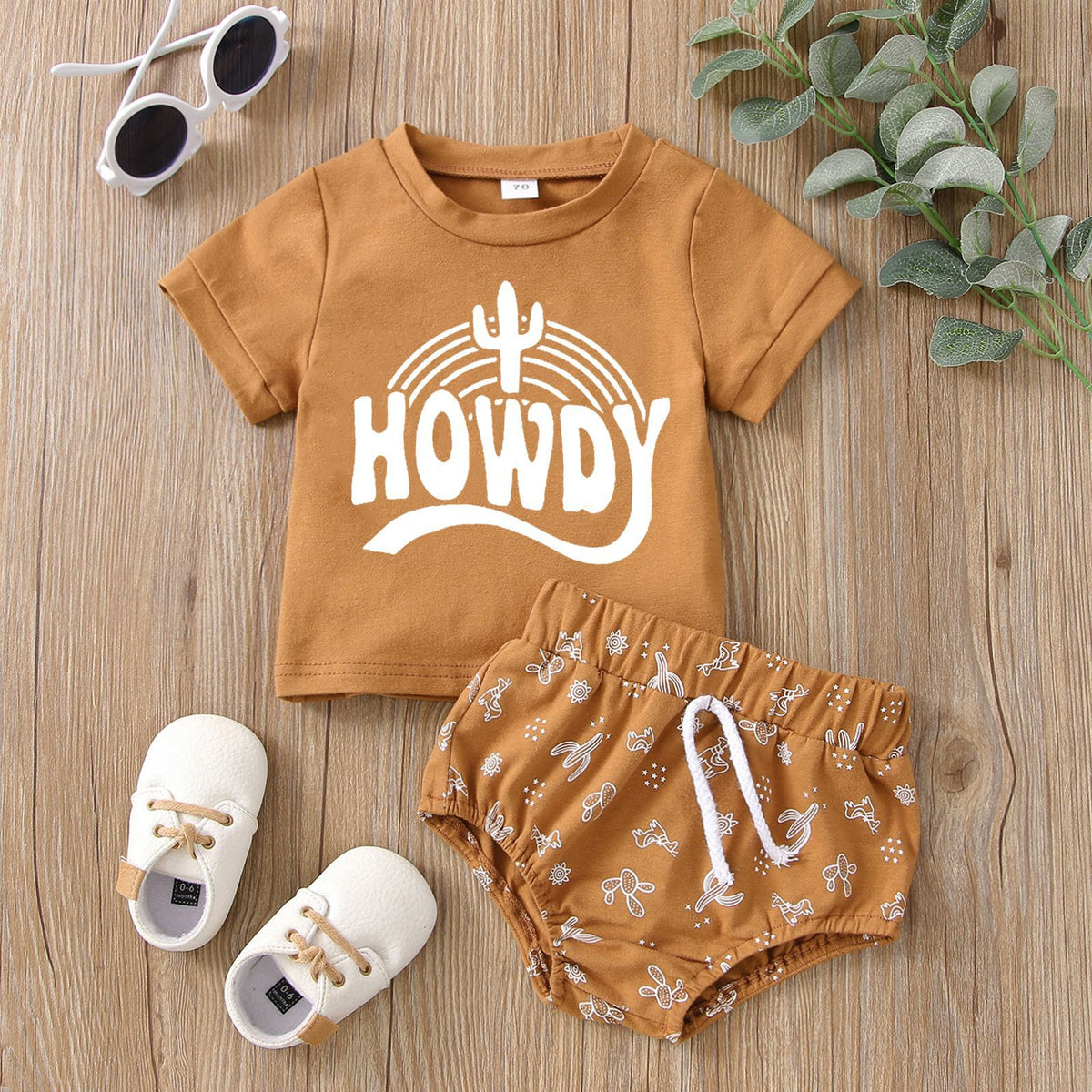 2 Pieces Set Baby Unisex Letters Print T-Shirts And Shorts Wholesale 230302209