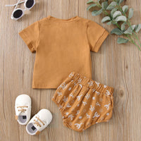 Load image into Gallery viewer, 2 Pieces Set Baby Unisex Letters Print T-Shirts And Shorts Wholesale 230302209
