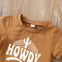 Load image into Gallery viewer, 2 Pieces Set Baby Unisex Letters Print T-Shirts And Shorts Wholesale 230302209
