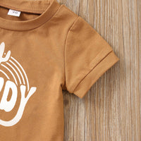 Load image into Gallery viewer, 2 Pieces Set Baby Unisex Letters Print T-Shirts And Shorts Wholesale 230302209
