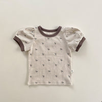 Load image into Gallery viewer, 2 Pieces Set Baby Unisex Flower Checked T-Shirts And Solid Color Shorts Wholesale 230302222
