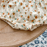 Load image into Gallery viewer, Baby Girls Flower Print Rompers Wholesale 230302248
