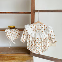 Load image into Gallery viewer, Baby Girls Flower Print Rompers Wholesale 230302248
