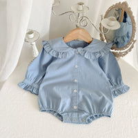 Load image into Gallery viewer, Baby Girls Solid Color Rompers Wholesale 230302254
