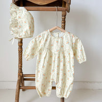Load image into Gallery viewer, Baby Girls Flower Print Jumpsuits Wholesale 230302276
