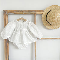 Load image into Gallery viewer, 2 Pieces Set Baby Girls Embroidered Tops And Flower Shorts Wholesale 230302279
