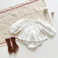 Load image into Gallery viewer, 2 Pieces Set Baby Girls Embroidered Tops And Flower Shorts Wholesale 230302279

