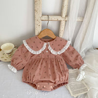 Load image into Gallery viewer, Baby Girls Flower Print Rompers Wholesale 230302292
