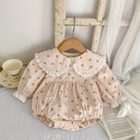 Load image into Gallery viewer, Baby Girls Flower Print Rompers Wholesale 230302292
