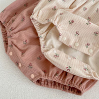 Load image into Gallery viewer, Baby Girls Flower Print Rompers Wholesale 230302292
