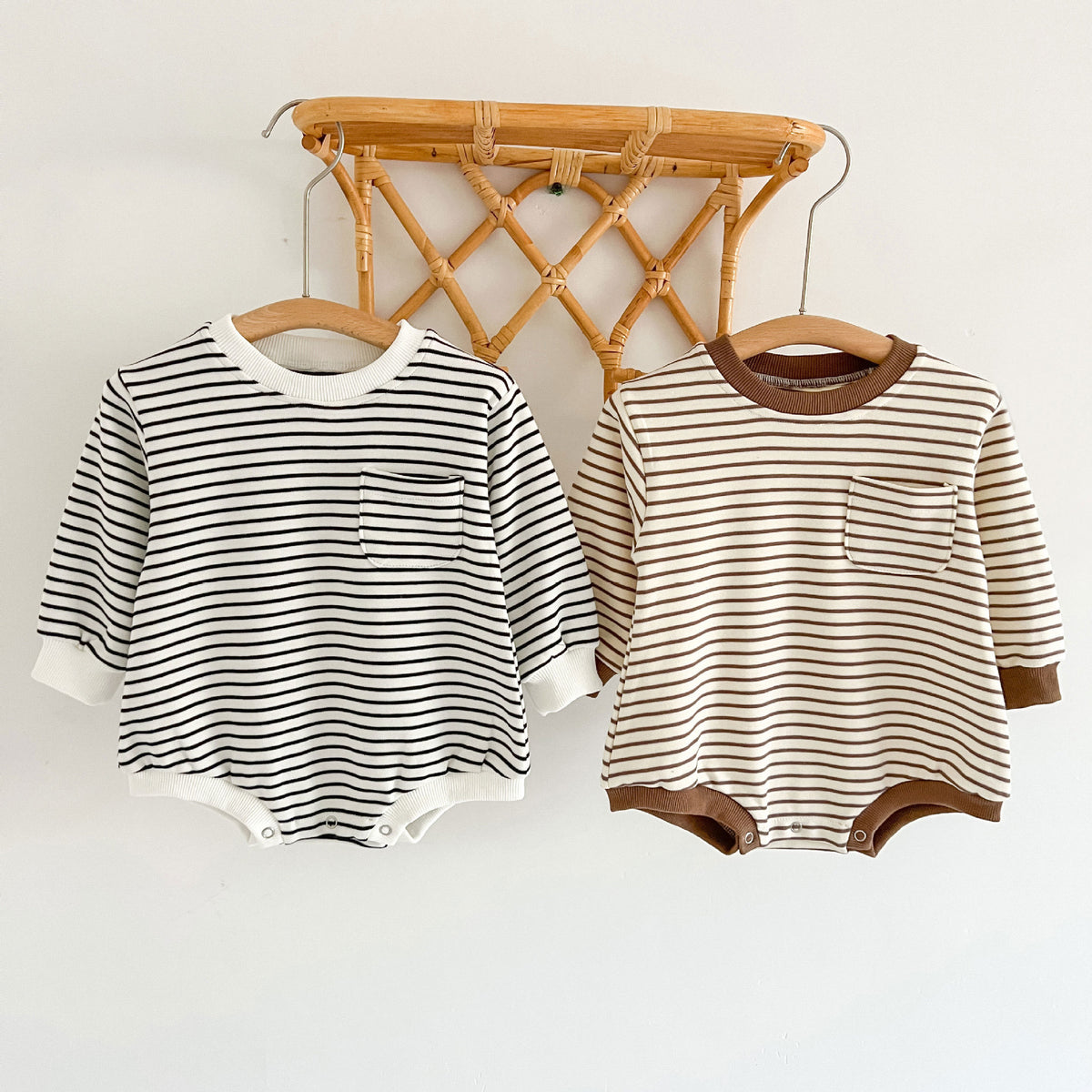 Baby Unisex Striped Rompers Wholesale 230302295
