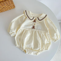 Load image into Gallery viewer, Baby Girls Cartoon Embroidered Rompers Wholesale 230302303
