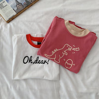 Load image into Gallery viewer, Baby Kid Girls Letters Dinosaur Print Dresses Wholesale 23030232
