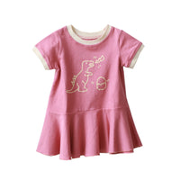 Load image into Gallery viewer, Baby Kid Girls Letters Dinosaur Print Dresses Wholesale 23030232
