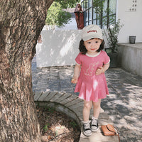 Load image into Gallery viewer, Baby Kid Girls Letters Dinosaur Print Dresses Wholesale 23030232
