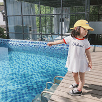 Load image into Gallery viewer, Baby Kid Girls Letters Dinosaur Print Dresses Wholesale 23030232
