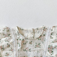 Load image into Gallery viewer, Baby Girls Flower Print Rompers Wholesale 230302324
