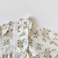 Load image into Gallery viewer, Baby Girls Flower Print Rompers Wholesale 230302324
