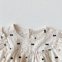 Load image into Gallery viewer, 2 Pieces Set Baby Girls Bow Print Tops And Shorts Wholesale 230302327
